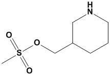 Molecular Structure of 405090-41-7 (piperidin-3-ylMethyl Methanesulfonate)